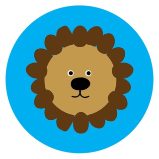 Furry Friends Lion Blue Digital Download