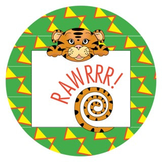 Jungle Animals Tiger | Yellow Digital Download