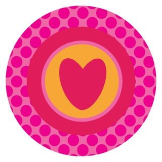 Blooming Circles Heart Dots Digital Download