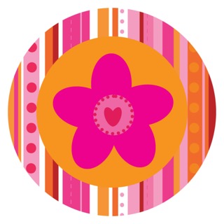 Blooming Circles Daisy Stripes Digital Download