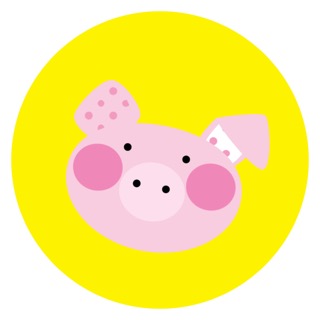 Happy Piggy Yellow Digital Download
