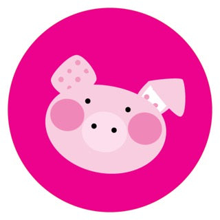 Happy Piggy Magenta Digital Download