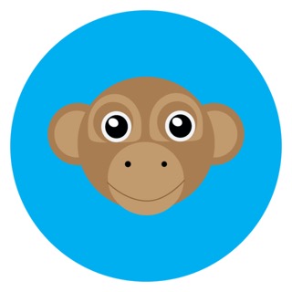 Let’s Go Bananas Monkey Blue Digital Download