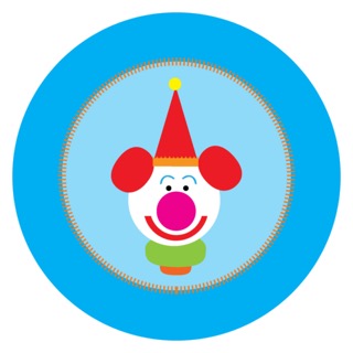 Laughing Clown Orange Hat Digital Download