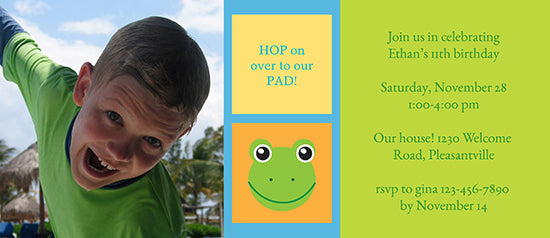 Froggy Birthday Invitation