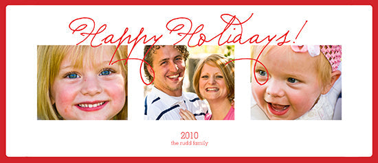 Happy Holiday Script Holiday Cards