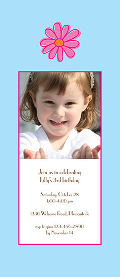 Pastel Turquoise Frame Birthday Invitation