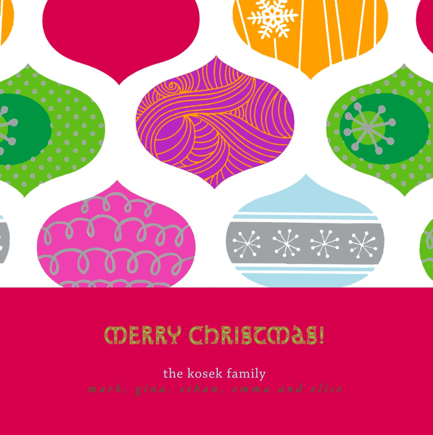 Happy Ornaments Holiday Cards