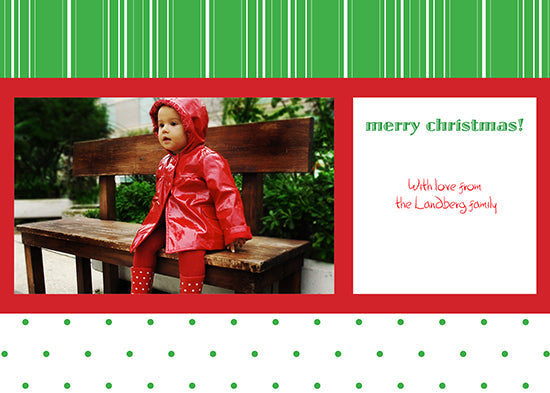 Green Merry Christmas Holiday Cards