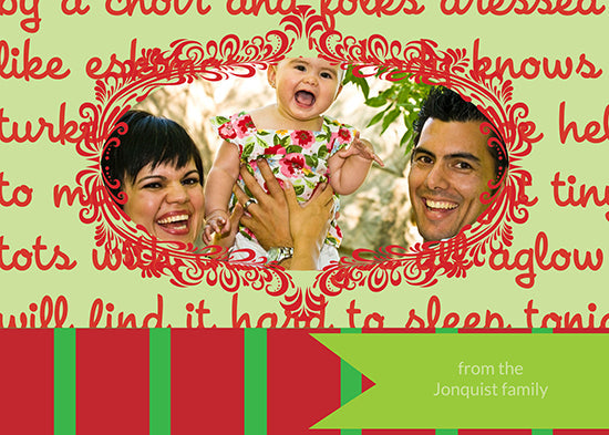Christmas Song Scroll Photo Holiday Cards