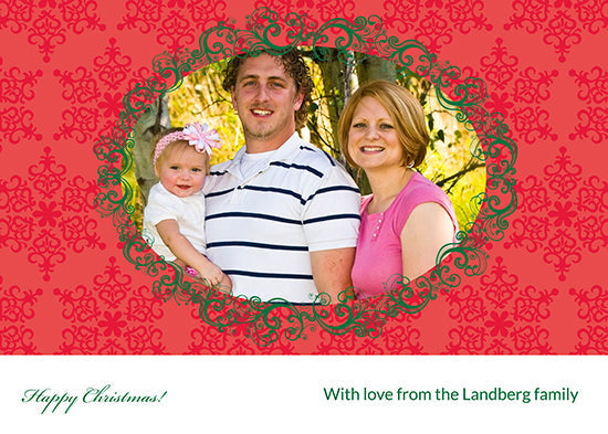 Happy Christmas Scroll Photo Holiday Cards