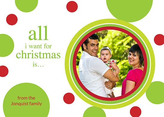 All I Want - Falling Dots Holiday Cards