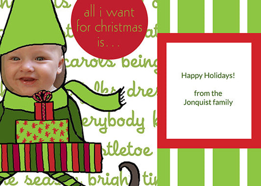 All I Want - Elf Holiday Cards