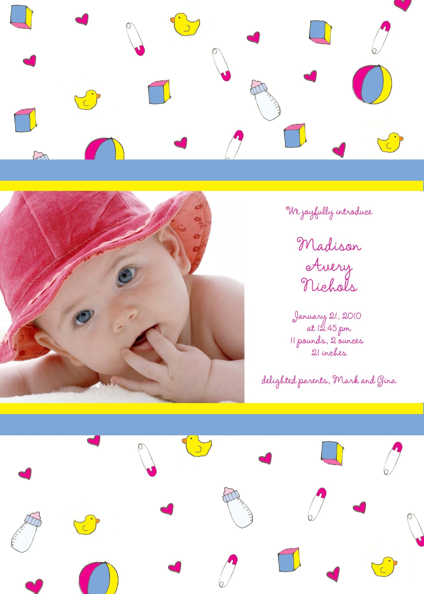 Baby Stuff Birth Announcements