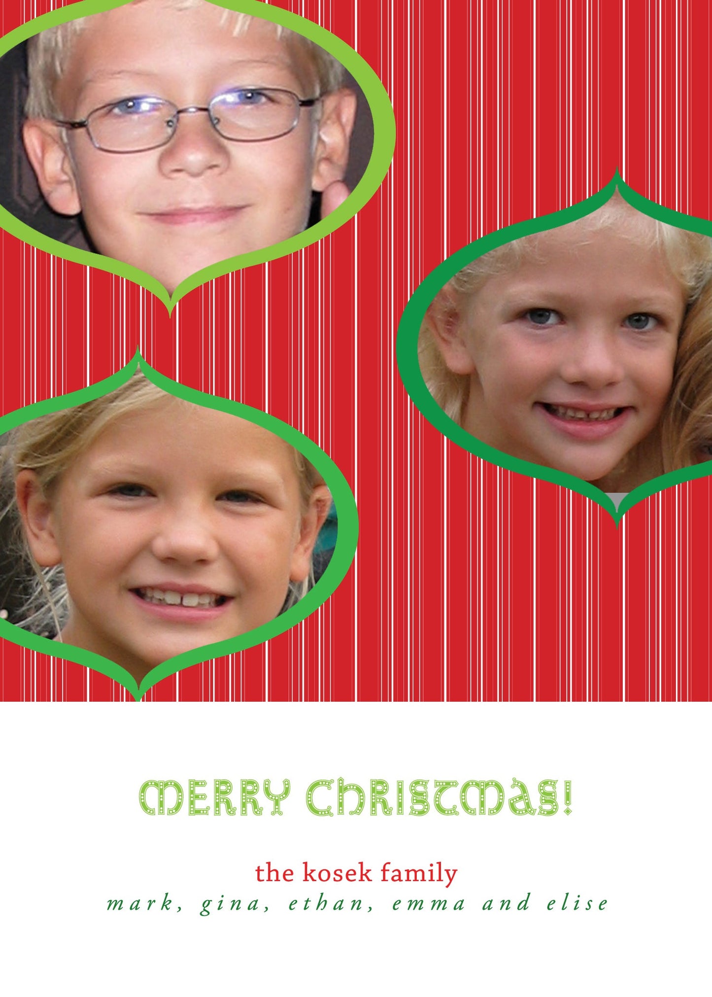 Ornament Trio Holiday Cards