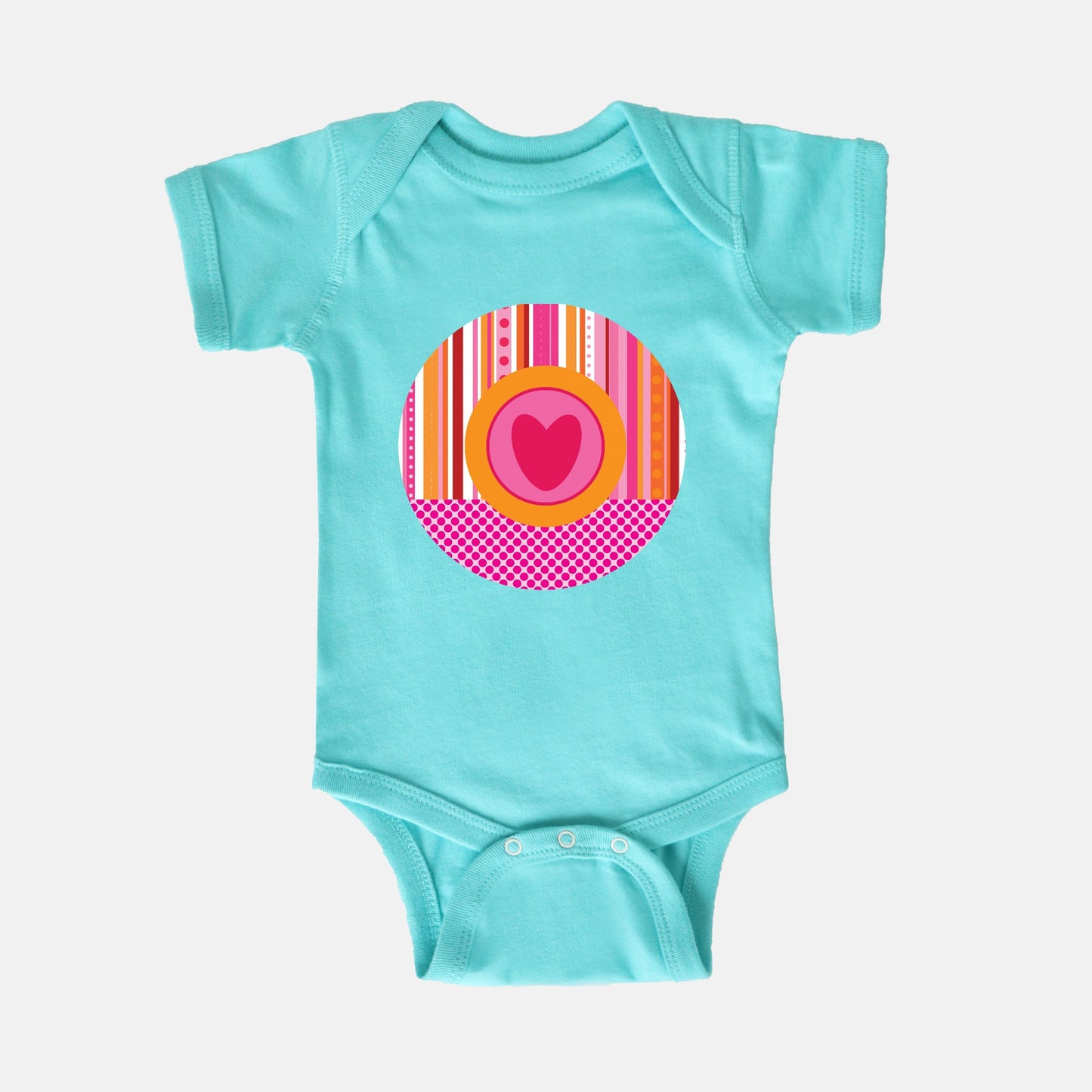 Powerful Pink Paint Short-Sleeve Baby Bodysuit