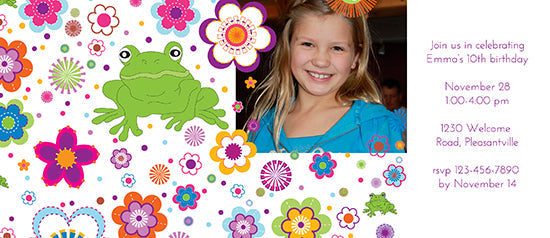 Frog Menagerie Birthday Invitation