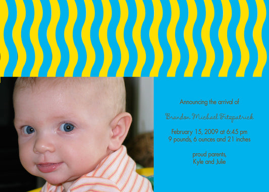 Ode to Op Art Birth Announcement