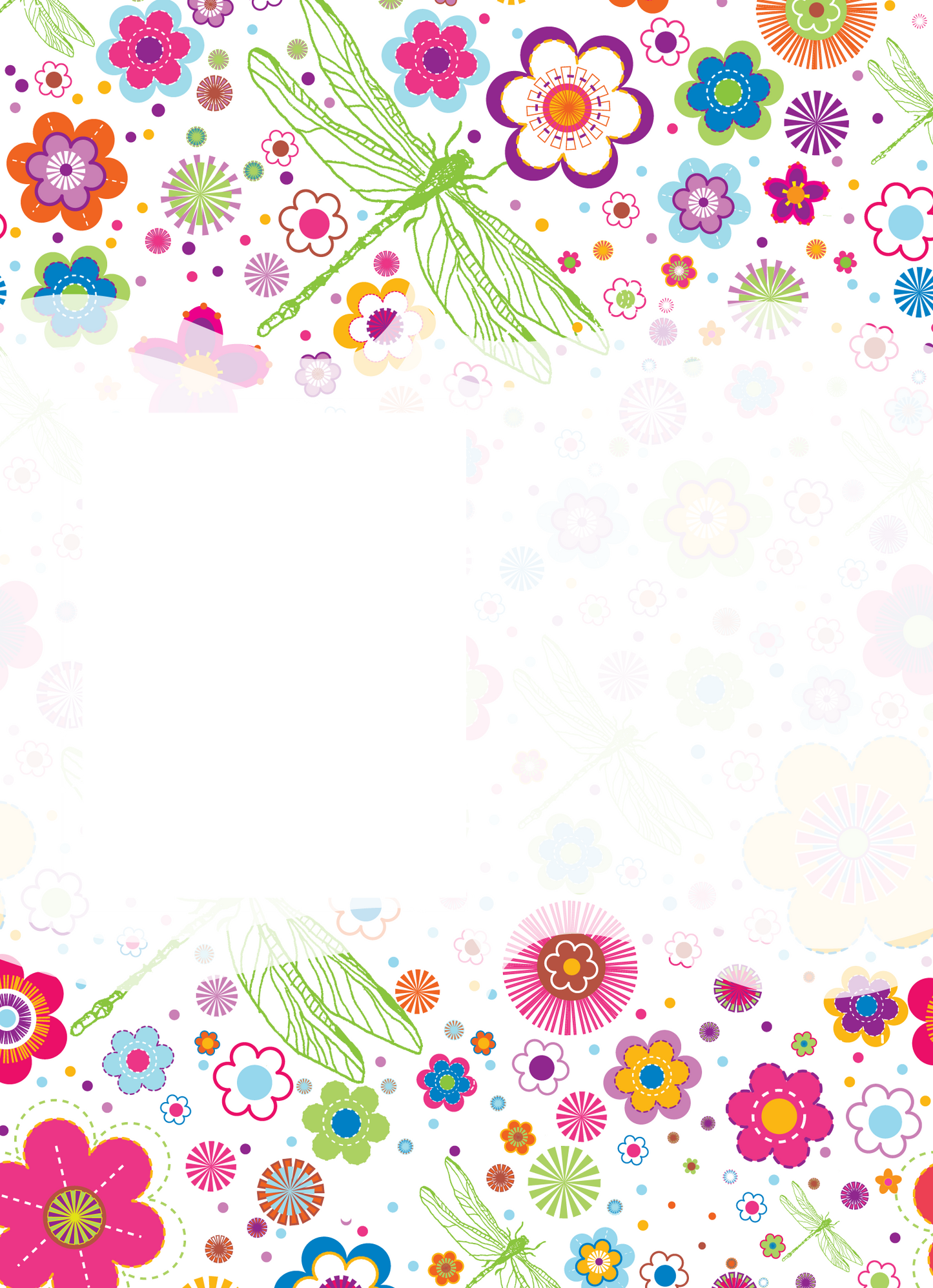 Dragonflies Menagerie Birthday Invitation, 5x7