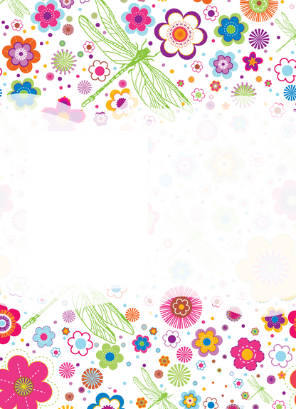 Dragonflies Menagerie Birthday Invitation, 5x7