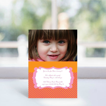 Candystripe Delight Birthday Invitation