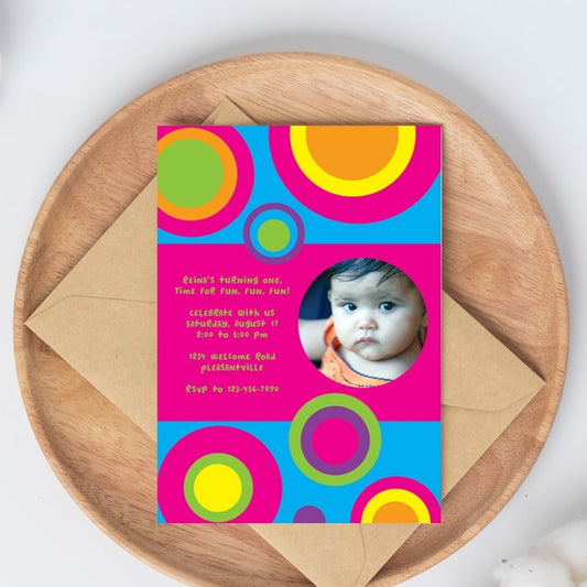 Concentric Circles Birthday Invitation