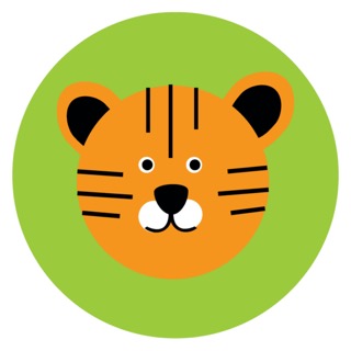 Furry Friends Tiger Green Digital Download