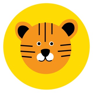 Furry Friends Tiger Yellow Digital Download