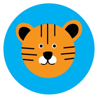 Furry Friends Tiger Blue Digital Download