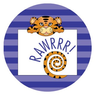 Jungle Animals Tiger | Purple Digital Download