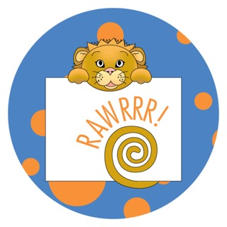 Jungle Animals Lion | Blue Digital Download