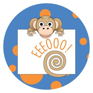 Jungle Animals Monkey | Blue Digital Download