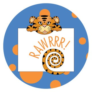 Jungle Animals Tiger | Blue Digital Download