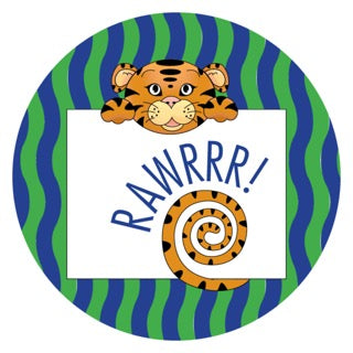 Jungle Animals Tiger | Green Digital Download