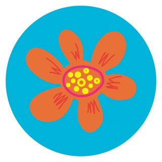 Flower Fields Orange Daisy Digital Download