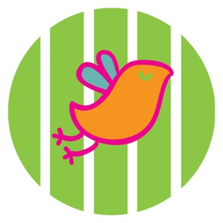 Green Stripes Dots Chirp Digital Download