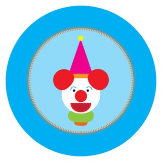 Laughing Clown Pink Hat Digital Download