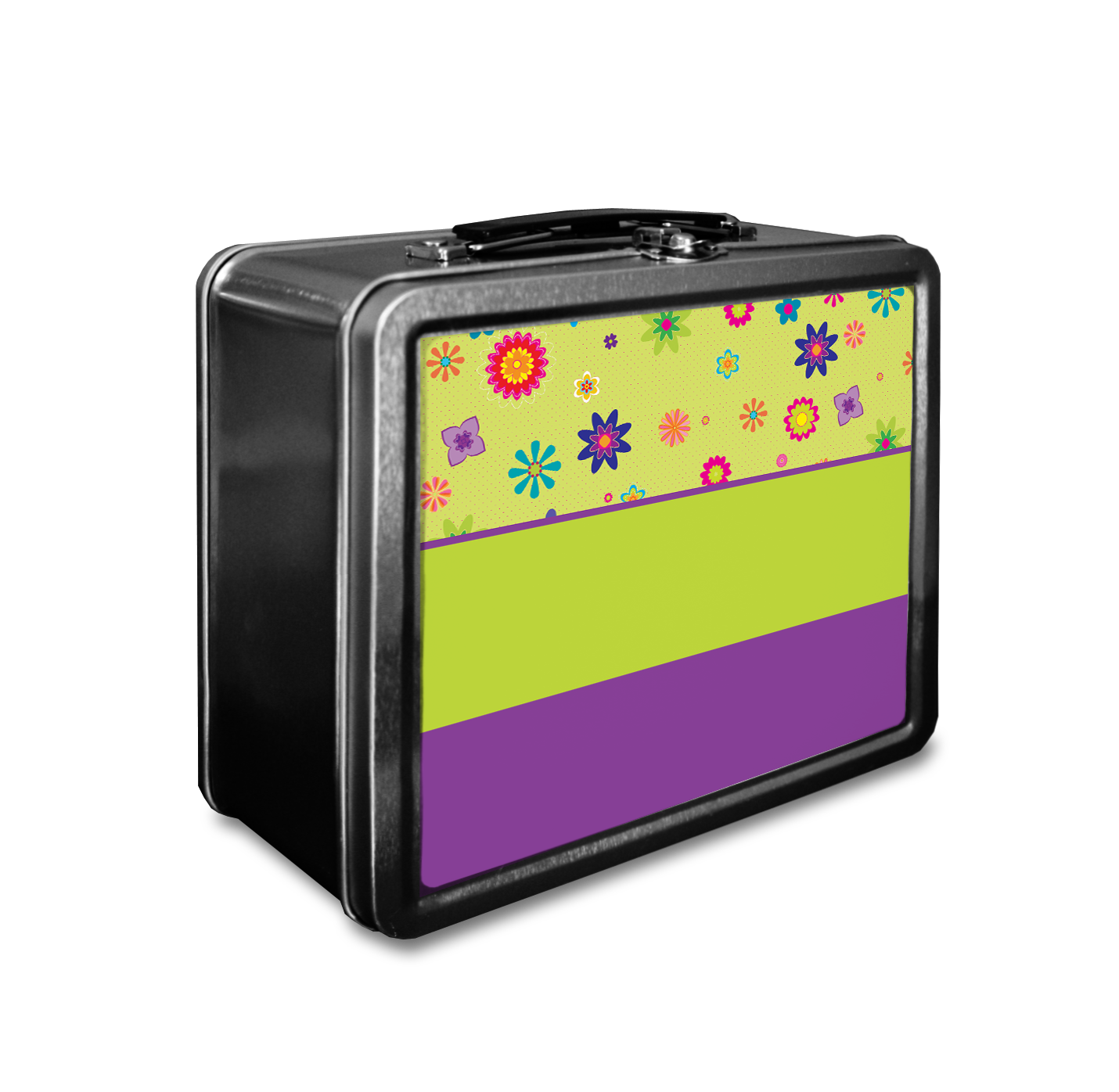 Floating Flowers Purple Lunchbox