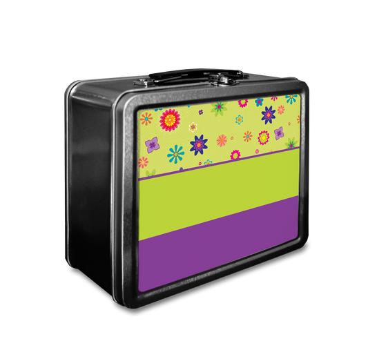 Floating Flowers Purple Lunchbox