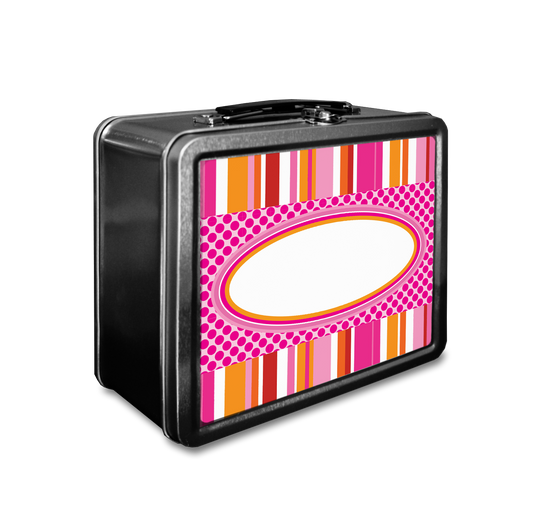 Pastel Pink Stripes Lunchbox