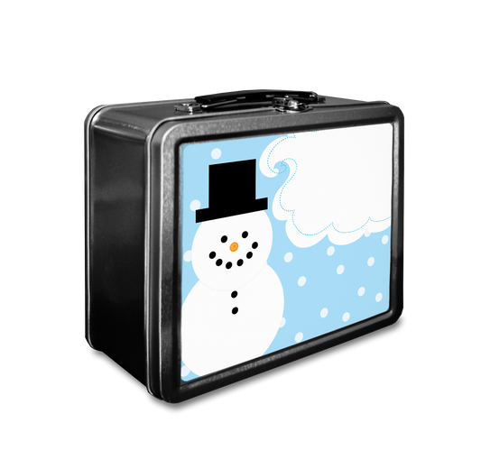 Whimsical White Snowman Lunchbox