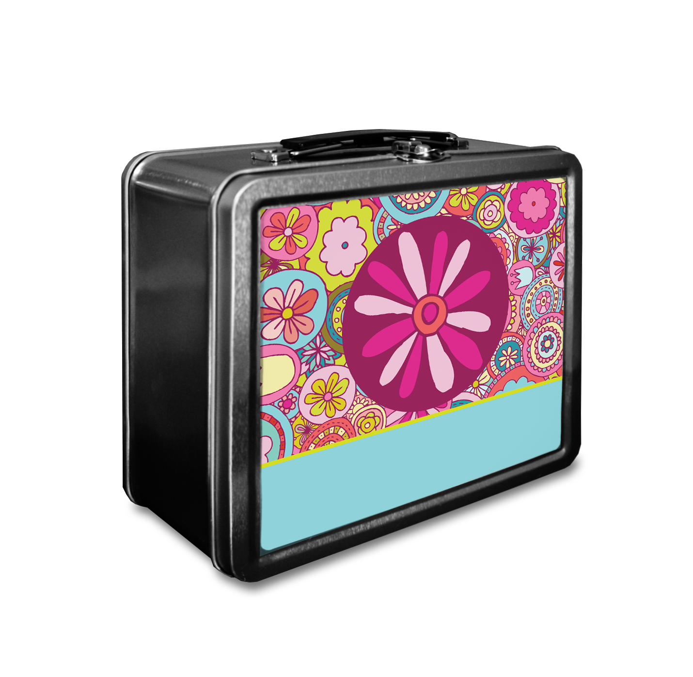 Retro Flower Collage Lunchbox