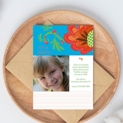 Poppies! Birthday Invitation