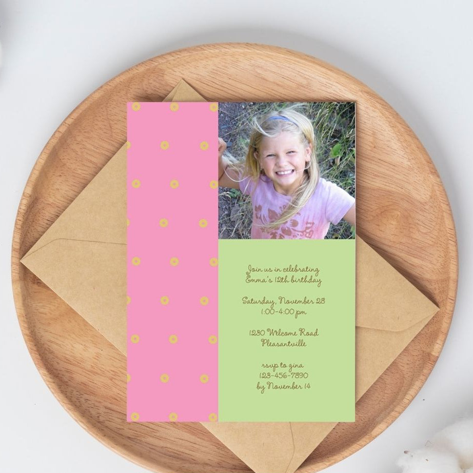 Sweet Daisies Birthday Invitation