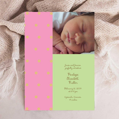 Sweet Daisy Baby Birth Announcement