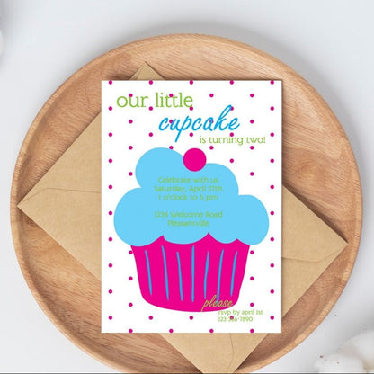 Take the Cupcake Birthday Invitation