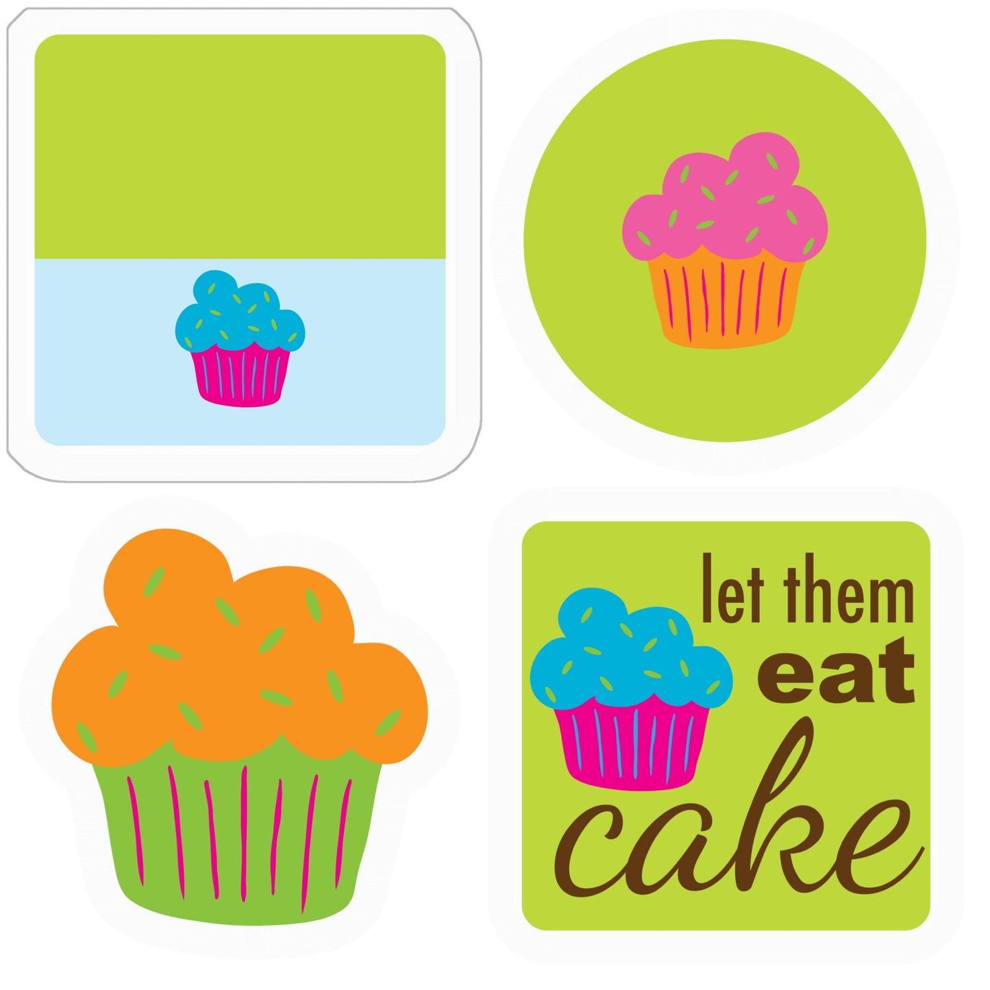 Cupcake Trio Stickers