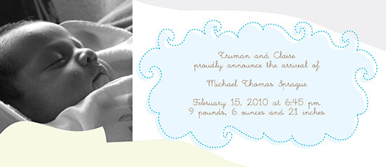 Cloud 9 Birth Announcements