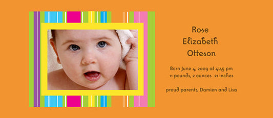Orange Envy Birth Announcements
