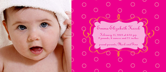 Pink Delight Birth Announcements